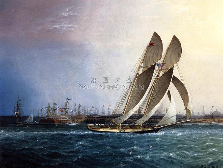 New York Yacht Club Comet off the Battery - 詹姆斯·E·巴特斯沃思